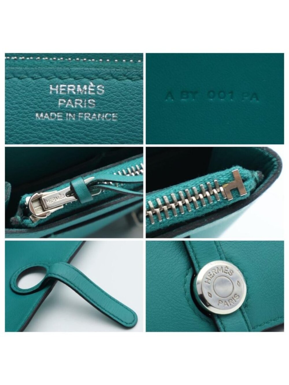 ★SOLD★ Hermes Dogon GM Wallet Swift Blue Paon - Picture 7 of 10